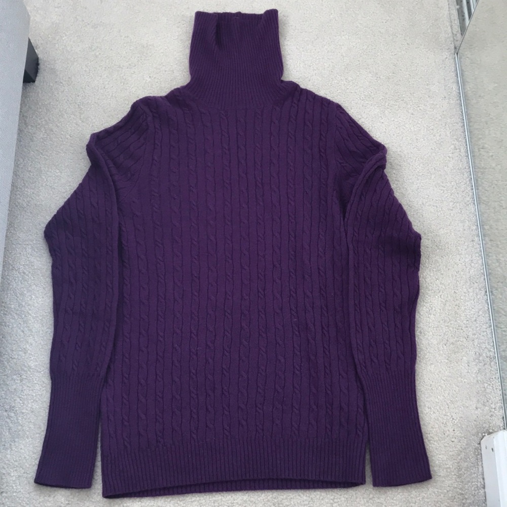 JCrew cable cashmere turtleneck